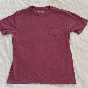 Crewcuts Kids Heathered Burgundy Short Sleeve Tee